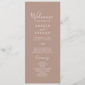 Feuille minimale | Programme de mariage neutre (Devant)