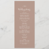 Feuille minimale | Programme de mariage neutre (Dos)