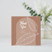 Feuille Mocha Mariage Merci Cartes (Debout devant)