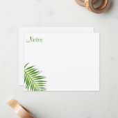 Feuille Modèle de palmier à main Floral Flat (Devant/Arrière en situation)