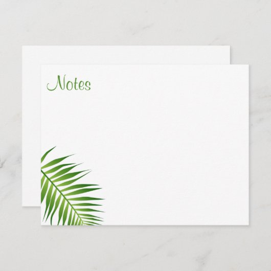 Feuille Modèle de palmier à main Floral Flat (Devant / Derrière)