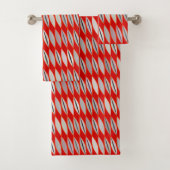 Feuille moderne du milieu du siècle, rouge foncé & (En situation)