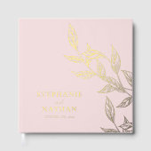 Feuille moderne simple Blush Pink Mariage Or (Recto)