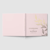 Feuille moderne simple Blush Pink Mariage Or (Complet)