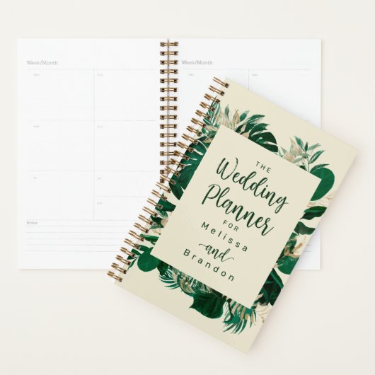 Feuille moderne verdure Tropical Thème Mariage (Devant avec enveloppe)