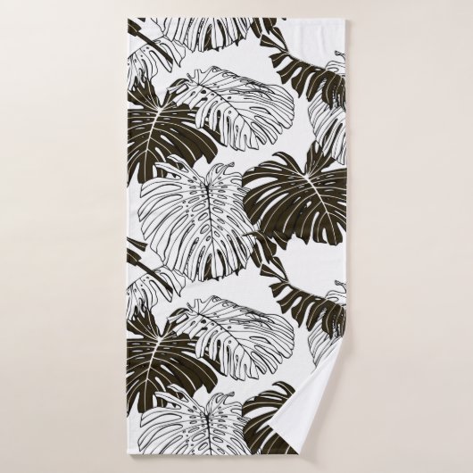 Feuille Monstera motif continu (Serviette de bain)
