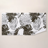 Feuille Monstera motif continu (Serviette de bain)