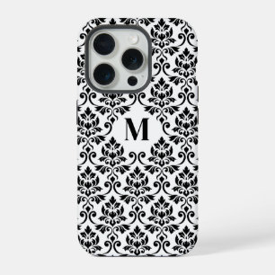 Feuille Motif Damask Noir (Sur mesure)