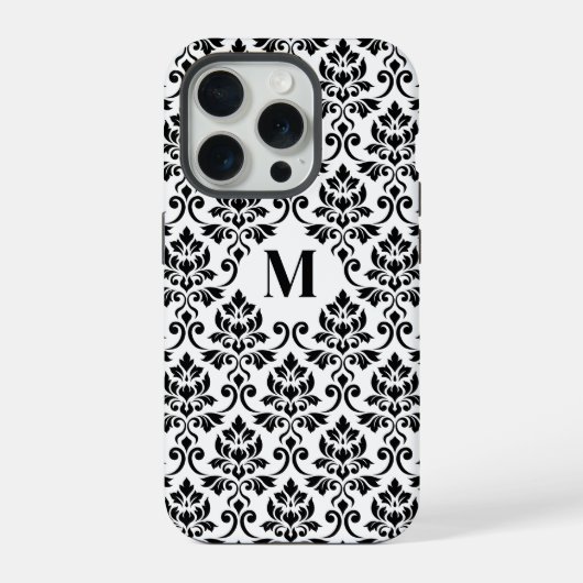 Feuille Motif Damask Noir (Sur mesure) (Verso)