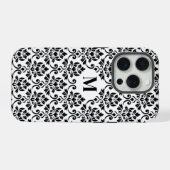 Feuille Motif Damask Noir (Sur mesure) (Verso Horizontal)