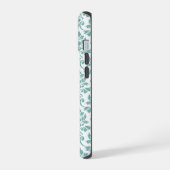 Feuille Motif Damask Sarcelle (Sur mesure) (Côté gauche)