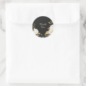 feuille  noir carré autocollant (Sac)