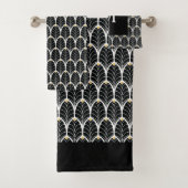 feuille noir et blanc d'art déco des années 1920 (En situation)