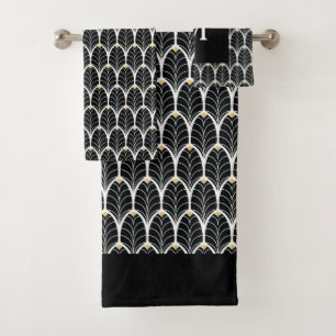 feuille noir et blanc d'art déco des années 1920