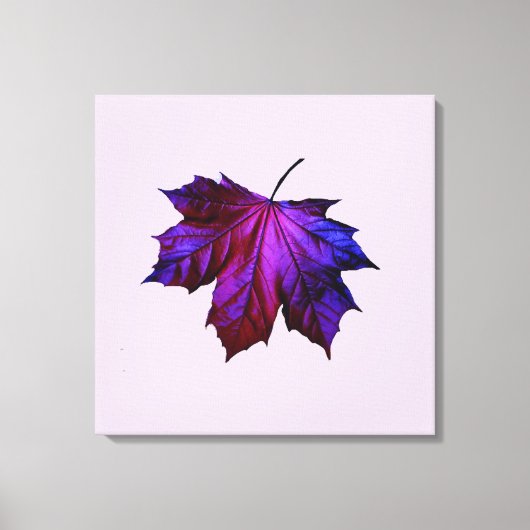 Feuille Ombre Violet Imprimée Sur Toile Étitrée (Recto)