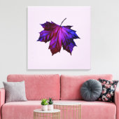 Feuille Ombre Violet Imprimée Sur Toile Étitrée (Insitu(Salon))