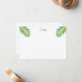 Feuille Palm Calligraphié Script Modèle moderne (Devant/Arrière en situation)