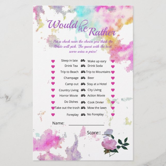 Feuille papier (Devant)