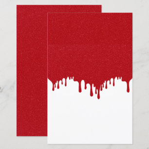 Feuille papier à Parties scintillant rouge tomate