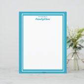 Feuille papier bleu non doublée à deux lignes (Debout devant)