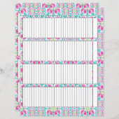 Feuille papier de suivi (Devant / Derrière)