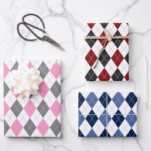 Feuille papier d'emballage couleur motif Jacquard (Recto)