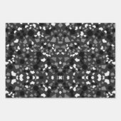 feuille papier d'emballage en terrazzo gris noir (Devant 3)