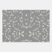 feuille papier d'emballage en terrazzo gris noir (Devant 2)