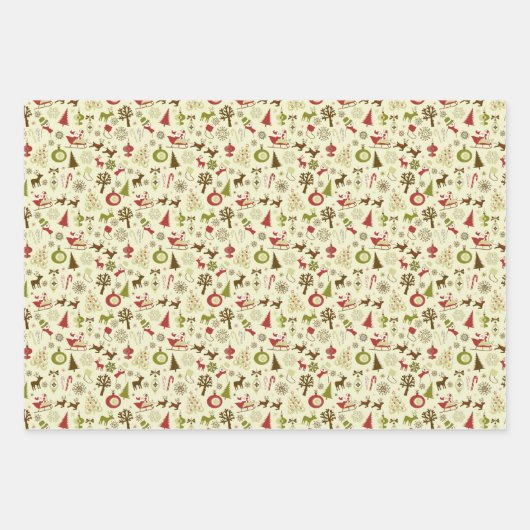 Feuille papier d'emballage Ensemble moderne Noël P (Devant 2)