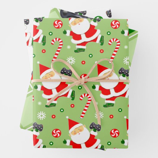 Feuille papier d'enveloppement de cadeaux du joueu (En situation)