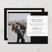 Feuille papier d'invitation pour mariage élégant p (Devant / Derrière)