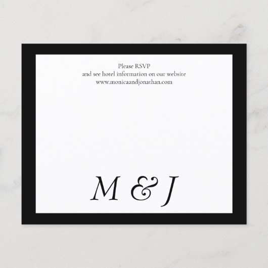 Feuille papier d'invitation pour mariage élégant p (Dos)