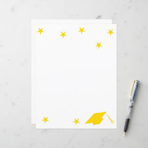 Feuille papier du casquette étoile jaune