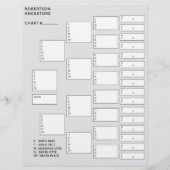 Feuille papier généalogique généalogique de 5 géné (Dos)