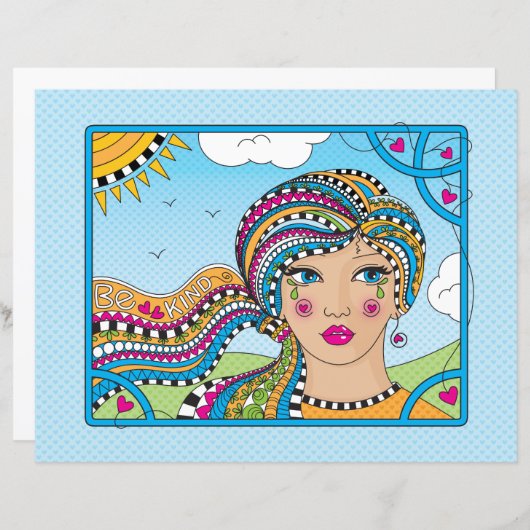 Feuille papier Kind_Flat 11 pouces x 8,5 pouces (Devant / Derrière)