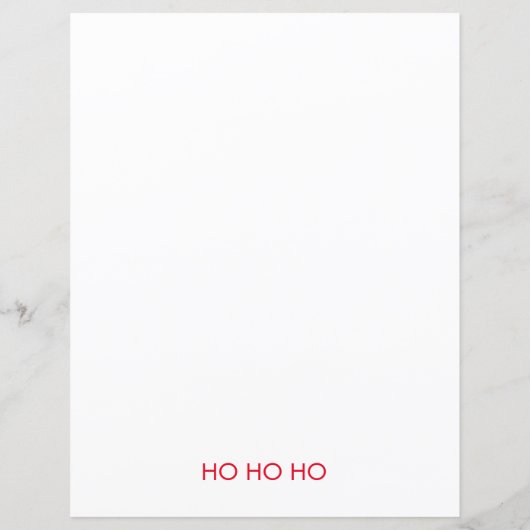 Feuille papier lettre père Noël & Mme Claus (Dos)