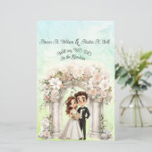 Feuille papier Mariage de mariée et de chambre lun (Debout devant)