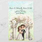 Feuille papier Mariage de mariée et de chambre lun (Devant)