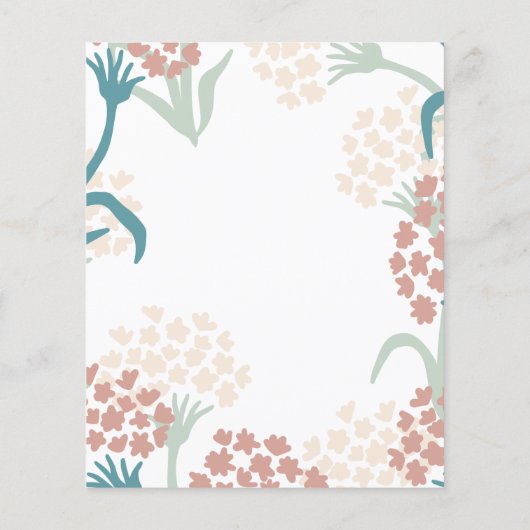 Feuille papier Motif de dessin rose et vert (Dos)