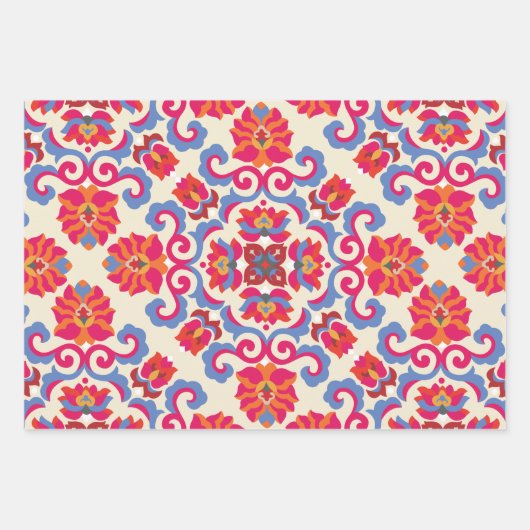 Feuille papier Motif d'enveloppement d'art populai (Devant 2)