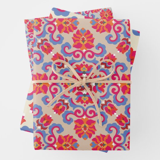 Feuille papier Motif d'enveloppement d'art populai (En situation)