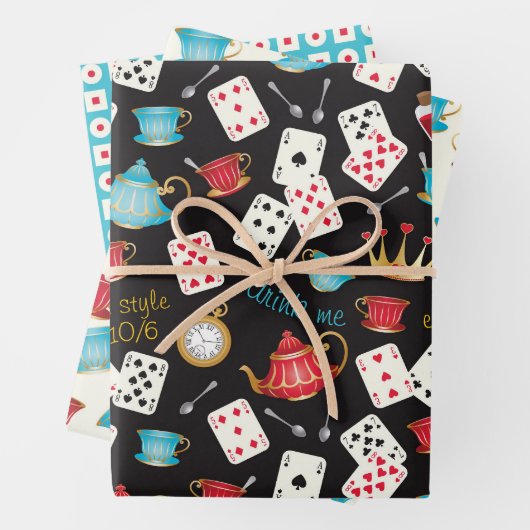 Feuille papier Motif Wonderland Alice (En situation)