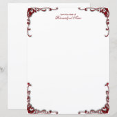 Feuille papier non doublée d'élégance baroque (Devant / Derrière)