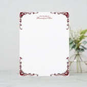 Feuille papier non doublée d'élégance baroque (Debout devant)