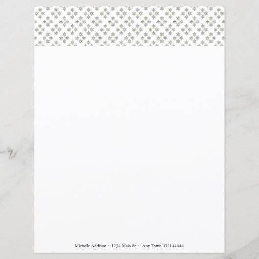 Feuille papier personnalisée Art Déco Mini étoiles (Devant)