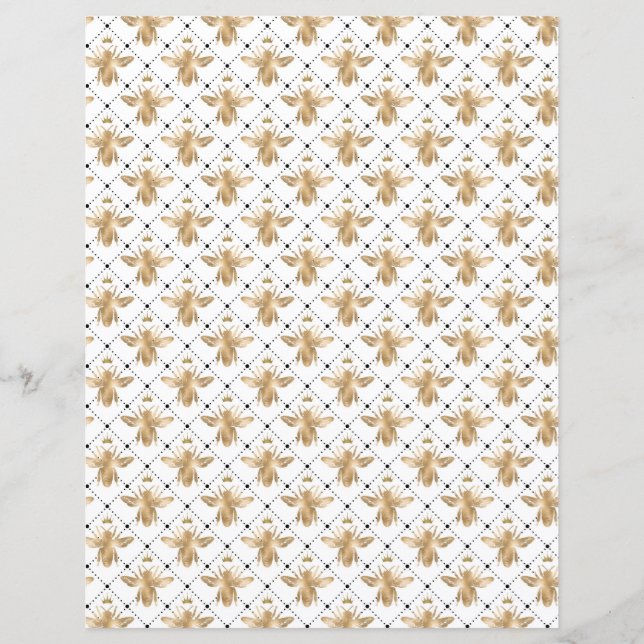 Feuille papier pour le rescapé d'abeille miel (Devant)