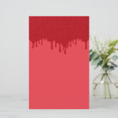 Feuille papier rouge tomate de conception de goutt (Debout devant)