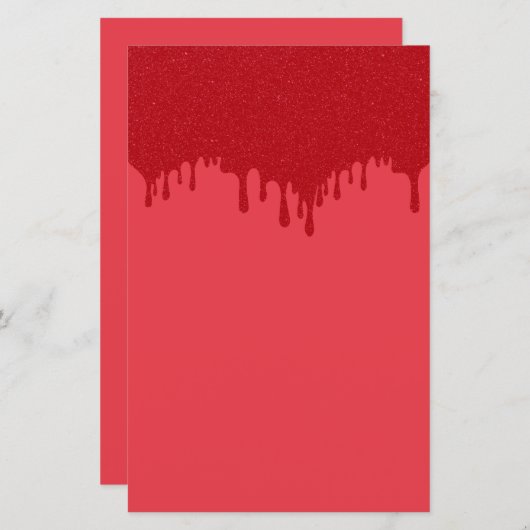 Feuille papier rouge tomate de conception de goutt (Devant / Derrière)