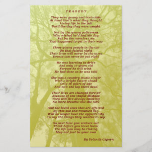 Feuille papier tragique