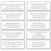 Feuille personnalisée de 10 Étiquettes de adresse (Devant)